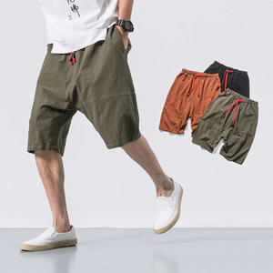 Shorts Bermuda décontractés pour hommes en tissu Oxford 100 % coton, style plage, taille mi-haute avec cordon de serrage, respirants et à séchage rapide - Product Image 4
