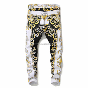 Venta caliente Denim Jeans High Street Slim Pants Jeans para hombres Venta al por mayor Moda de alta calidad para hombres Jean Pant Pantalones rectos para hombres - Product Image 3