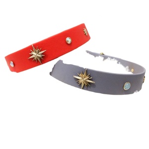 ปลอกคอสุนัขหนังแฟนซีคุณภาพดีเยี่ยมพร้อมคริสตัลและคริสตัลสตั๊ดผู้ผลิตและผู้ค้าส่ง - Product Image 1