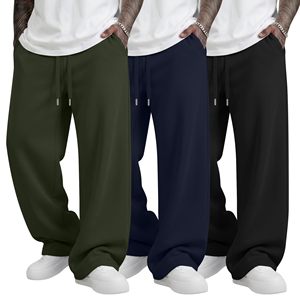 Pantalon de survêtement ample pour homme en molleton de coton, coupe athlétique douce et confortable, idéal pour le quotidien et la salle de sport - Product Image 2