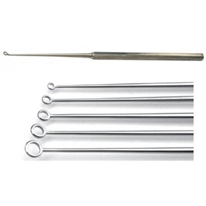 Meilleur ensemble d'instruments chirurgicaux manuels en acier inoxydable de qualité médicale, curettes à boucle pour chirurgie ORL à extrémité mousseuse - Product Image 1