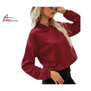 Offre Spéciale mode crop top à manches longues femmes sweat à capuche en velours tissu rose tenues deux pièces plussize courtes ensemble Prix raisonnable - Product Image 1