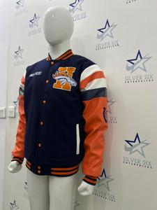 <b>Men's</b> High Street Style Varsity <b>Jackets</b> Wool Leather Sleeve Casual Custom Logo Sportswear College <b>Baseball</b> <b>Jacket</b> <b>For</b> <b>Men</b>, - Product Image 3