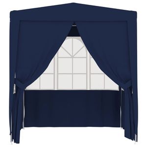 Tenda per Feste Blu in Polietilene 100% 6.6x6.6 Piedi con Telaio in Acciaio per Matrimoni ed Eventi - Product Image 3