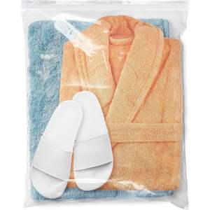 Lot de 500 sacs transparents 20x24 à fermeture éclair ultra épais de 2 mil en polyéthylène à voie unique industrielle pour le service alimentaire - Product Image 1