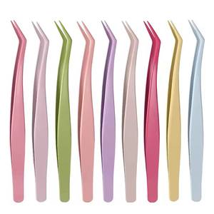 Pinces à cils en plastique de précision aux couleurs pastel avec pointe lisse pour une application détaillée - Product Image 2