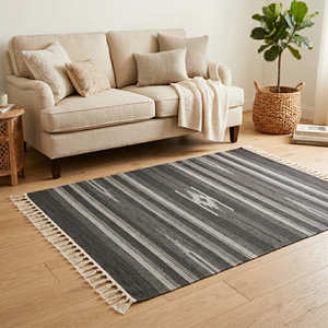 Tapis Kilim Vintage en Laine Diamantée 8' x 10' pour Salon – Luxe Rustique et Intérieurs Design - Product Image 5