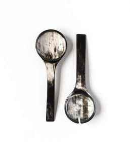 Cuchara de Cuerno de Búfalo Natural de Forma Decente, Clásica, Duradera y Ecológica, Juego de Cubiertos para Café, Té y Vino, Utensilios de Cocina para Fiestas - Product Image 1