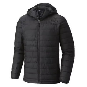Chaqueta Acolchada con Capucha para Hombre, Invierno, Cálida, Resistente al Viento, Transpirable, Exterior de Cuero Genuino, Cierre de Cremallera, Corte Regular Informal, 100% - Product Image 1
