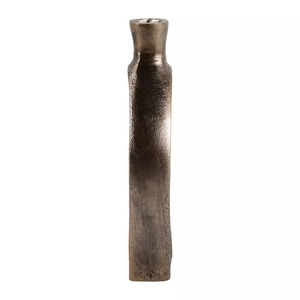 Vase de table moderne en bronze avec design en forme d'anneau, pièce d'art décorative faite à la main, 8 pouces de hauteur, 4,5 pouces de largeur - Product Image 4