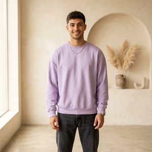 Sweat-shirt en molleton 100% coton, streetwear, offrant un confort doux et décontracté pour les tenues d'automne et la mode quotidienne - Product Image 1