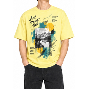 เสื้อยืดพิมพ์ลายกราฟิกแบบกำหนดเองสำหรับผู้ชายพร้อมดีไซน์ส่วนตัว - Product Image 4