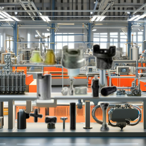 Pièces de raccordement usinées pour brûleur Flametech en acier inoxydable argenté - Product Image 1