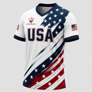 เสื้อกีฬาแบบซับลิเมชั่นพรีเมียมสั่งทำพิเศษ ลายเสือดาวสไตล์อเมริกัน เสื้อยืดออกกำลังกายระบายอากาศ ดูดซับเหงื่อ แขนสั้น 100% - Product Image 4