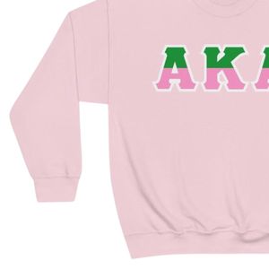 เสื้อสเวตเตอร์คอกลมสีชมพูพร้อมกราฟิกตัวอักษรสีเขียวและสีชมพูแขนยาวผ้าฝ้ายฟลีซเสื้อสเวตเตอร์ลำลองสำหรับผู้หญิงสำหรับฤดูหนาว - Product Image 6
