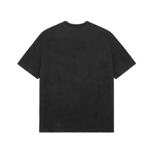 Camiseta de Manga Corta Negra para Hombre, Corte Regular, Cuello Redondo, Color Sólido, Diseño Informal de Punto Jersey - Product Image 1