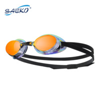 Lunettes de natation de compétition SAEKO Elite à profil bas, conception sans joint, ajustement personnalisé, protection UV400, miroir, anti-buée, étanches ISO