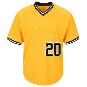 Maillot de baseball d'été personnalisé par sublimation, respirant, grande taille, séchage rapide, unisexe, motif uni, 100 % polyester, pour équipe - Product Image 1