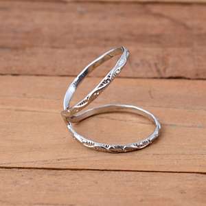 SHYAM JEWELRS Handmade Engraved 925 <b>Silver</b> Unisex Finger Splint Swan Neck <b>DIP</b> Joint Support Ring Therapeutic Minimalist Party - Product Image 2