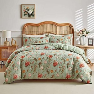 Ensemble de 3 pièces en coton léger et respirant, housse de couette et taies d'oreiller, 300 fils, moderne, imperméable, pour la maison et l'hôtel - Product Image 6