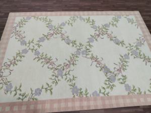 Alfombra Persa Floral Rosa de Diseño Abusan, Anudada a Mano |   Alfombra de Lana de 2x3 Metros, Alfombras Grandes Decorativas Vintage para Sala de Estar - Product Image 3