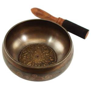 Bol chantant en laiton artisanal antique pour la méditation, la guérison, la thérapie sonore, la relaxation, l'équilibrage des chakras, le bien-être spirituel - Product Image 5