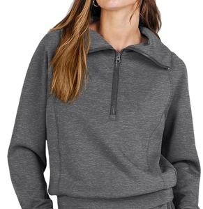 Sudadera Corta de Invierno para Mujer, Diseño Nuevo, Cintura Ancha, Algodón Terry, Estilo Urbano, con Cremallera Frontal y Lavado Ácido Personalizado - Product Image 1