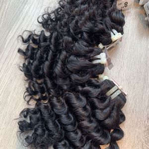 Bundle de couleur noire naturelle bouclée à l'eau 100% prix d'usine Belles boules de cheveux humains super doublement étirées - Product Image 5