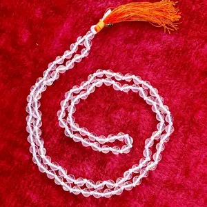 Indian Exporter of Clear Crystal Quartz Sphatik Jaap Mala For Temple Use Meditation And Devotional Practice Worldwide Supply - Product Image 6
