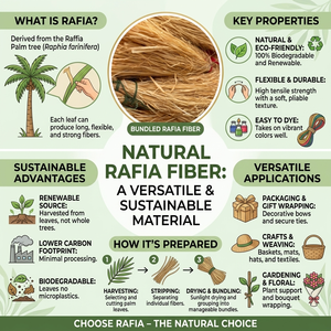 Bandes de fibres de raphia naturelles de qualité supérieure, écologiques, style Madagascar, paille de raphia, matériau d'emballage durable en vrac, DIY - Product Image 6