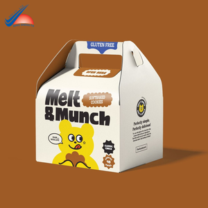 Custom Printed To-Go <b>Food</b> Carrier <b>Box</b> | Handle Paper Packaging for Meals & Snacks - Product Image 2