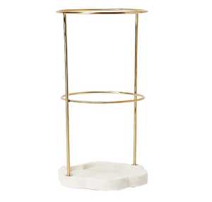 Porte-parapluie et support de cannes métalliques Skies Trader, design conique, avec base ronde en marbre, pour hall d'entrée - Product Image 4