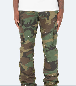 Pantalon cargo en jean évasé vintage pour homme, coupe ample, personnalisé, de haute qualité, vente en gros - Product Image 5