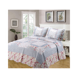 ผ้าคลุมเตียงผ้าฝ้ายปัก100% สีเทาทันสมัยเหมาะสำหรับผู้ค้าปลีกพร้อมตัวเลือกการดรอปชิปเพื่อการจัดการสต็อกสินค้าที่ง่าย - Product Image 3