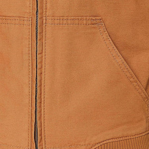 Women Bomber <b>Jacket</b> <b>Brown</b> Color Front Three Zip Pocket Blank Plus Size Training Wear Lightweight Breathable Comfortable Stylish - Product Image 4