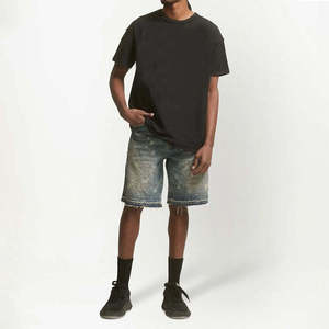 Shorts en jean pour hommes OEM, Nouveautés, Nouvelle mode estivale, Streetwear décontracté, Jeans de haute qualité, Lavage clair, Confortables et respirants - Product Image 4