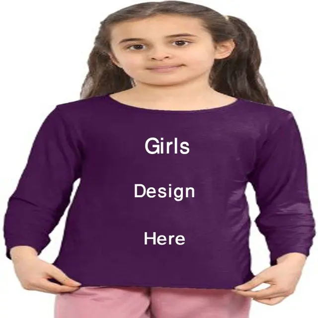 T-Shirt a maniche lunghe per ragazze all'ingrosso nuova moda nuova maglietta a maniche lunghe stampate 3D per ragazze lunghe oversize per bambini esportazione da BD