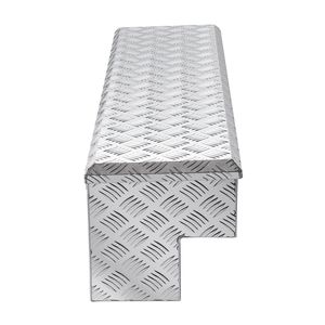 Boîte à outils robuste en aluminium pour benne de camion avec motifs antidérapants, coffre de rangement avec serrure et clé pour le rangement sur camion - Product Image 1