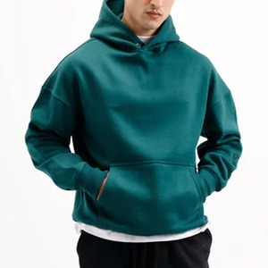 Sudadera con capucha holgada de alta calidad para hombre, estilo informal, de algodón grueso, 100% algodón mezclado, básica para el invierno - Product Image 4