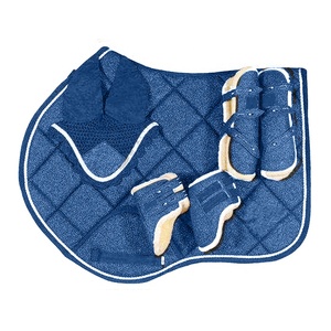 Juego Completo de Accesorios para Montar a Caballo con Almohadilla de Silla Brillante, Botas y Protector de Orejas - Product Image 3