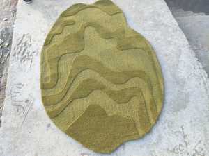 Alfombra de Lana Hecha a Mano con Borde Geométrico Moderno para Sala de Estar, Dormitorio, Hotel, Hogar, Alfombra Decorativa para Piso - Product Image 3