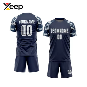 XEEP Customize Men's Soccer Uniform XC-SU-70 Breathable Polyester Heat-Transfer Printed Quick-Dry <b>Athletic</b> Classic Slim Fit OEM - Product Image 1
