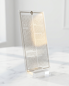 Acrylic Jewish Prayer Card Beautifully Designed Hebrew Blessings Spiritual Gift Premium Laser Engraved Judaica Blessing Decor - Product Image 3