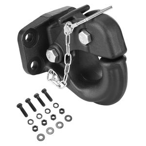 Gancio di traino con capacità di carico di 13.608 kg, gancio a perno per rimorchio con anello di montaggio da 2,5-3 pollici e kit di montaggio per attacchi traino - Product Image 1