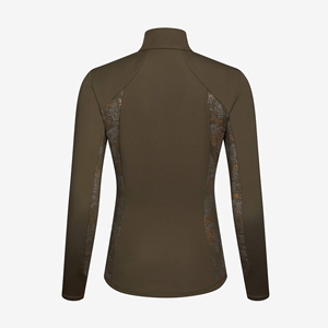 Camiseta de equitación de manga larga para mujer, capa base ecuestre, ajuste ceñido, top de entrenamiento, tela de nailon y elastano - Product Image 2