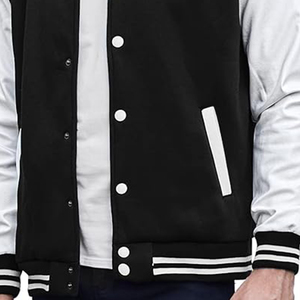 2024 Wholesale <b>Men</b> Custom High Quality Baseball Jacket Graduation Patchwork Cartoon Stand Collar Winter Varsity Jacket - Product Image 3