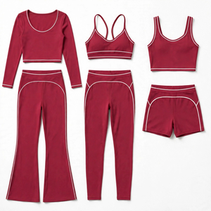 Women's Workout Sportswear <b>Set</b> Trendy Fitness <b>Gym</b> Clothing Quick Dry Breathable Lightweight Training Activewear 2 Piece <b>Set</b> - Product Image 2