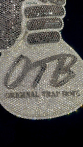 Pendentif en argent 925 avec moissanite, thème OTB Original Trap Boyz, charme hip-hop pour homme, à porter au quotidien - Product Image 3