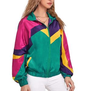 Chaqueta Cortavientos de Nailon con Bloques de Color Personalizada al por Mayor, Chaqueta Cortavientos para Mujer, Chaquetas Personalizadas para Mujer - Product Image 2