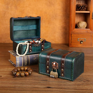 Tradebyd High Quality Vintage Wooden Box Hand Painted European Folk Art Washable Decorative <b>Storage</b> <b>Chest</b> for Rustic Interiors - Product Image 1